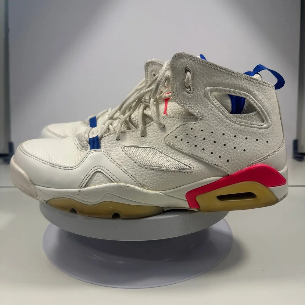 Nike Air Jordan 6‎ Retro Men 10.5 White Pink Blue Basketball Shoes
